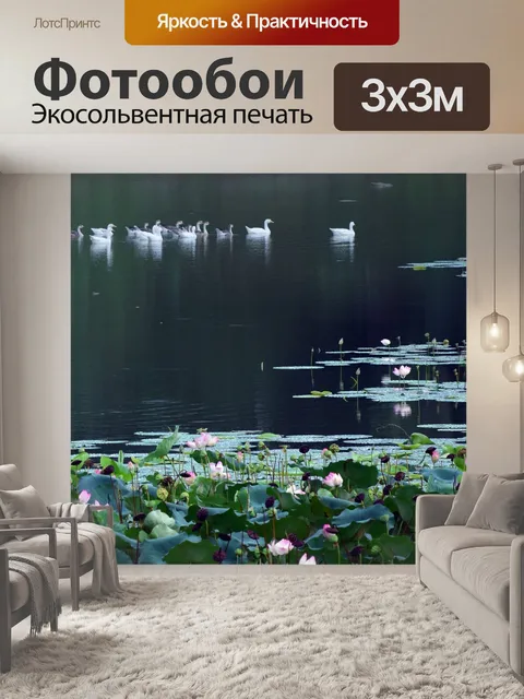 Фотообои Лотосный пруд 2