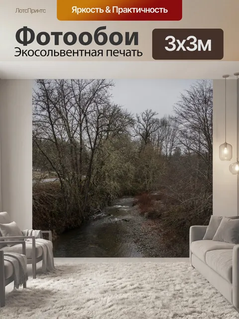 Фотообои Живописный пейзаж ручья