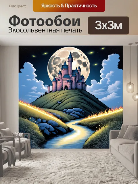 Фотообои древний замок на высоком холме