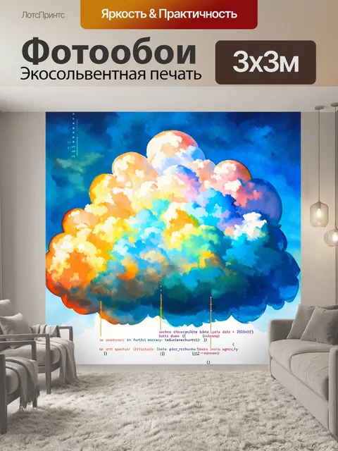 Фотообои облако полного спектра цветов