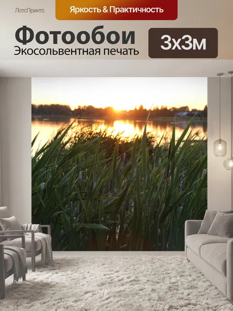 Фотообои Кэттейл у озера
