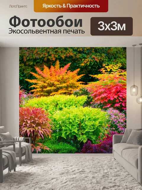 Фотообои осень осенние прогулки в ботаническом саду