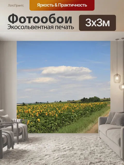 Фотообои Подсолнухи