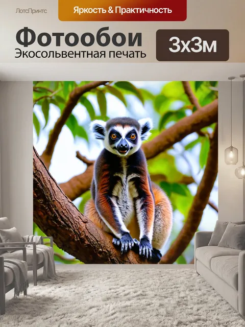 Фотообои животные в стиле полароидная фотография