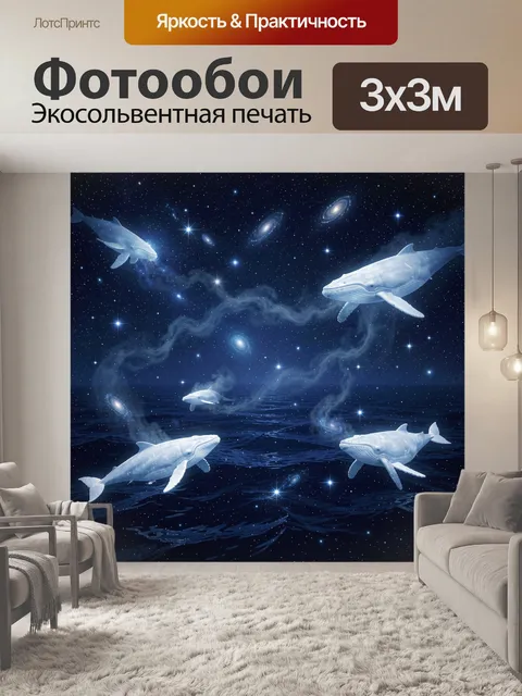 Фотообои Киты среди звезд и галактик