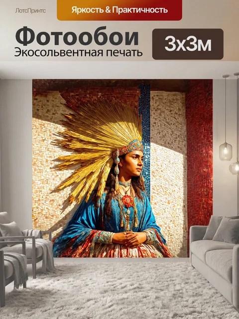 Фотообои в центре изображения будет яркая фреска