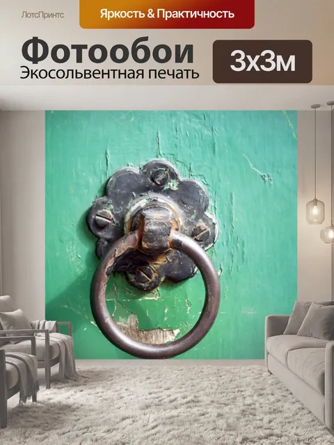 Фотообои Дверной молоток в Крупный план