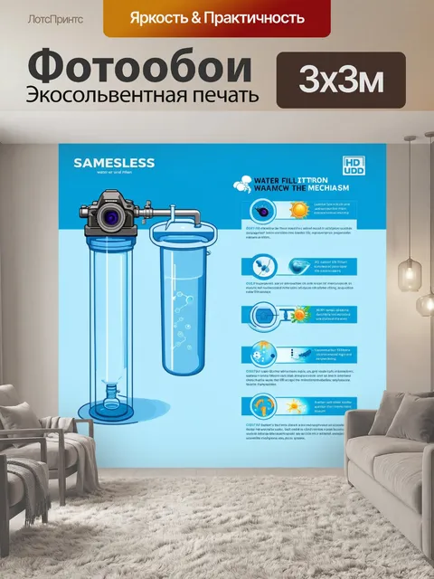 Фотообои простая схема работы механизма фильтрации воды