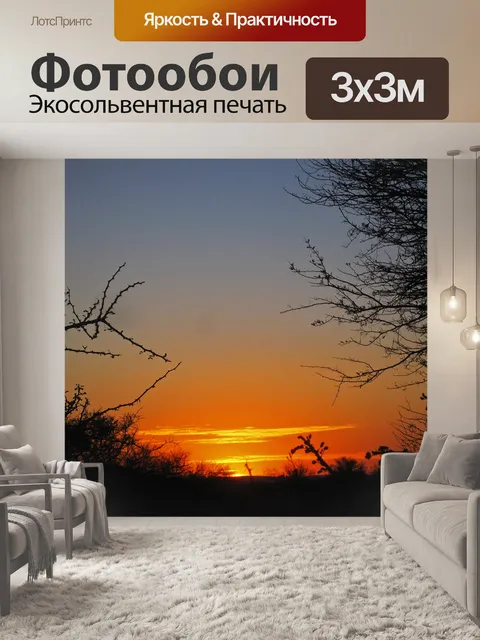Фотообои Закат в пустыне