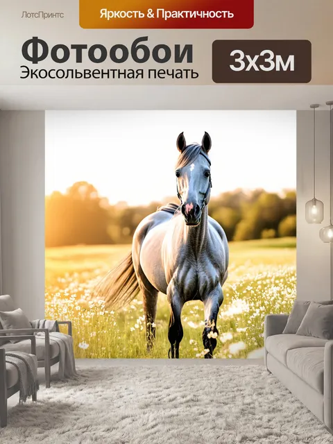 Фотообои нежное изображение аравийской лошади в момент тихого спокойствия