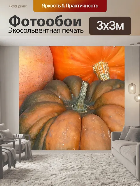 Фотообои Тыквы огородные овощи осень