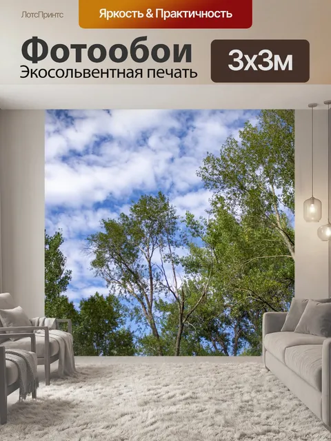 Фотообои дерево, небо и облака