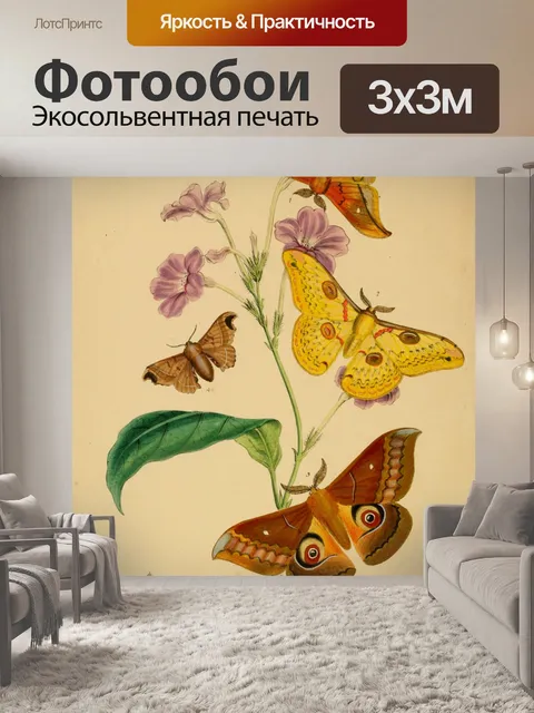 Фотообои Бабочки Винтажное Искусство