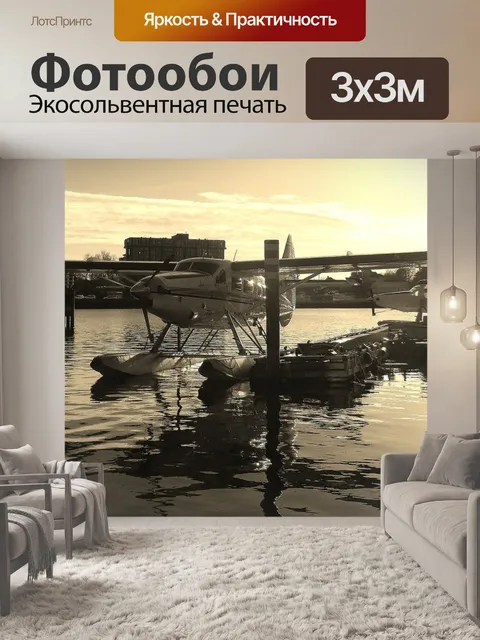 Фотообои Море самолет