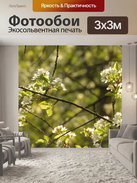 Фотообои Цветы в закат