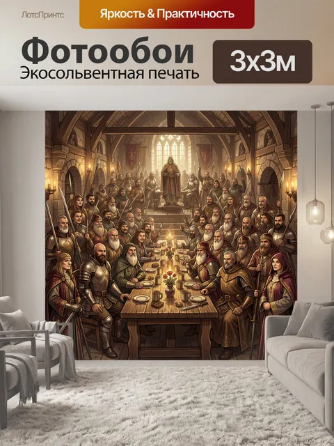 Фотообои Средневековый совет воинов