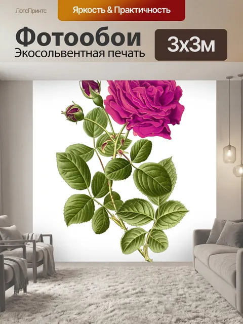 Фотообои Роза цветут винтажное искусство