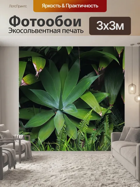 Фотообои зеленая агава