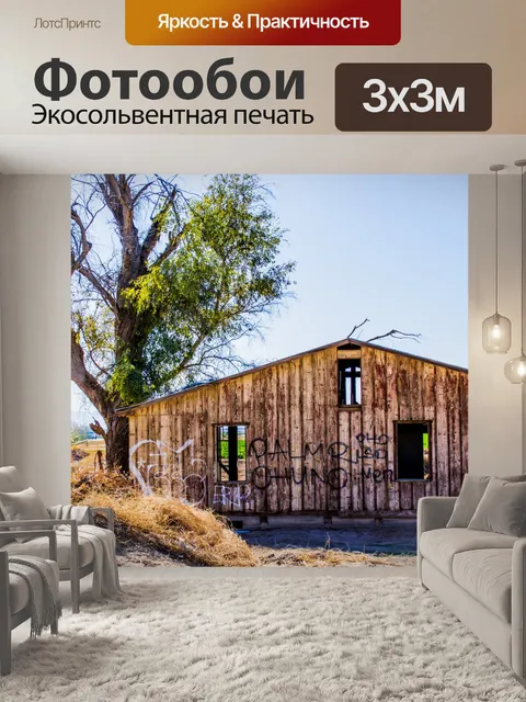 Фотообои граффити Гранж Хижина