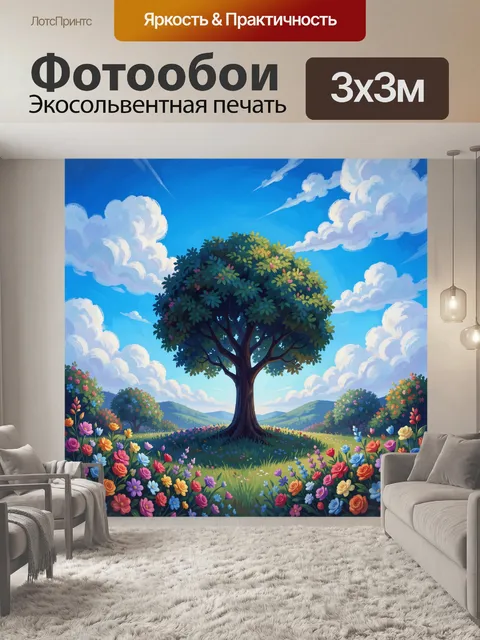 300 × 300 см · Экосольвентная печать