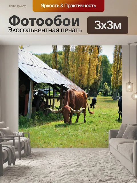 Фотообои выпас скота