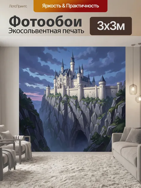 Фотообои Замок на скалистом утесе