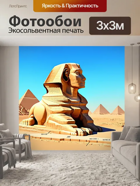 Фотообои египет в стиле инфографический рисунок, показывающие внешний вид и функции сфинкса