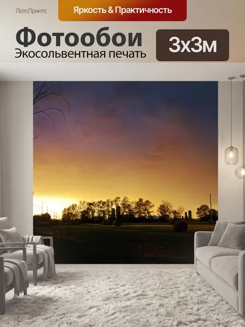 Фотообои Поле заката 2