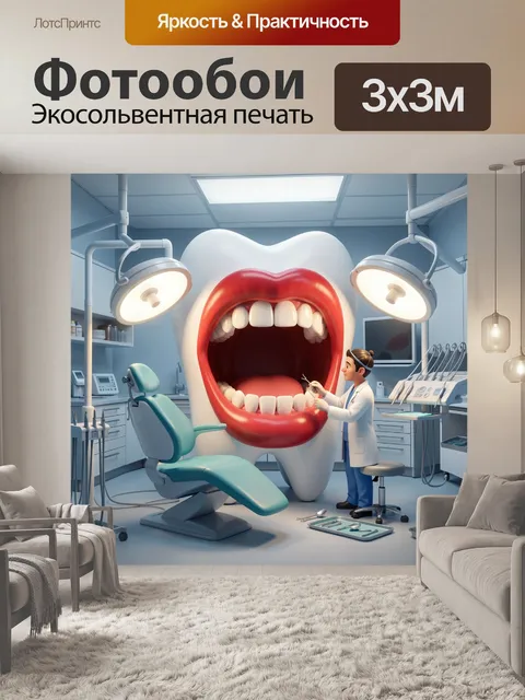 Фотообои Дантист у гигантского моляра