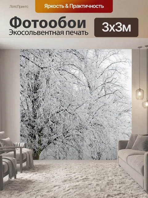 Фотообои Белые деревья зимние
