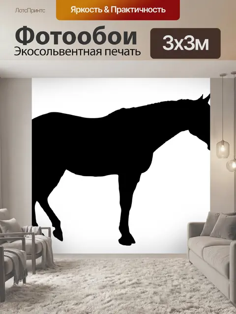 Фотообои Силуэт лошади