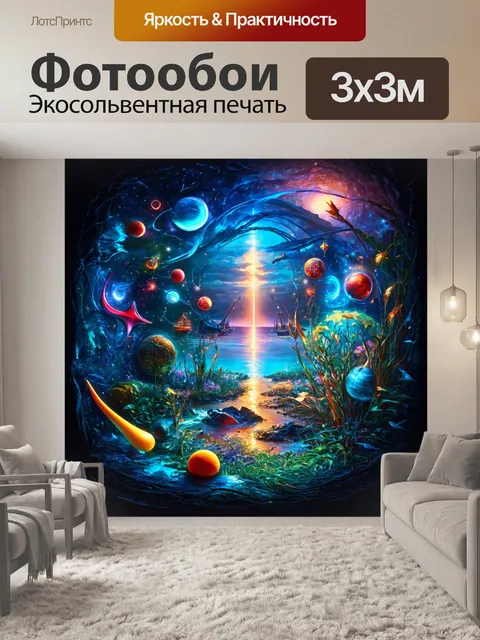 Фотообои абстракция в стиле двухмерная иллюстрация