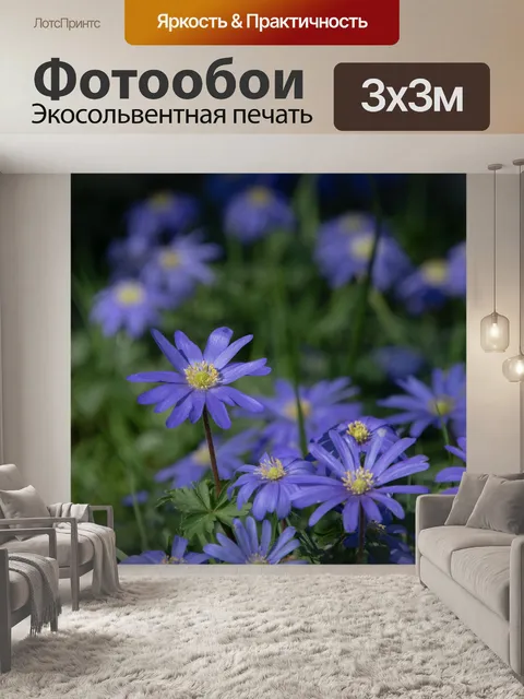 Фотообои Фиолетовые цветы