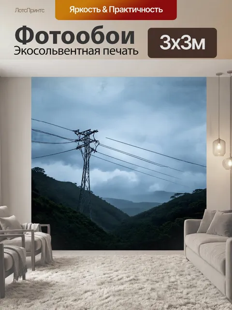 Фотообои линия электропередачи