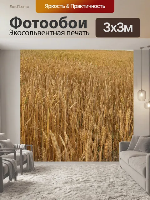 Фотообои Фермы поле Золотая пшеница