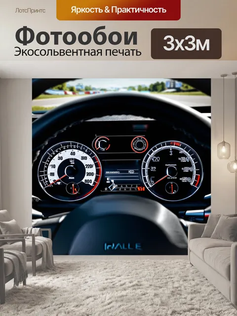 Фотообои панель приборов для раллийной машины