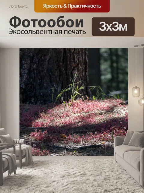 Фотообои Клейтония красная полевой цветок