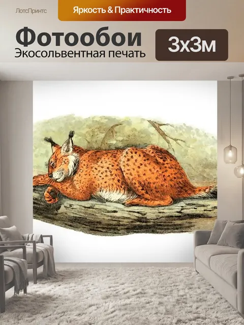 Фотообои Большая кошка кошка старинное искусство