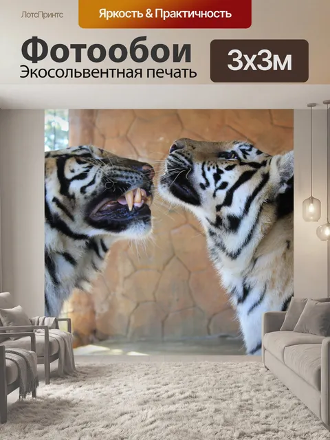 Фотообои Два Тигры 2