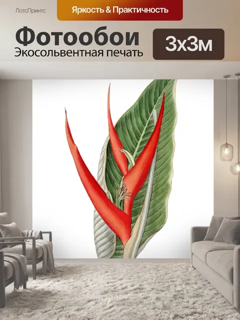 Фотообои Клипарт Цветочная роспись искусства