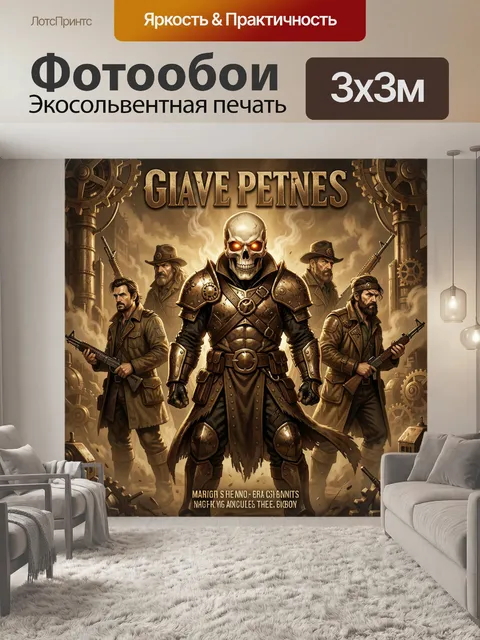 300 × 300 см · Экосольвентная печать