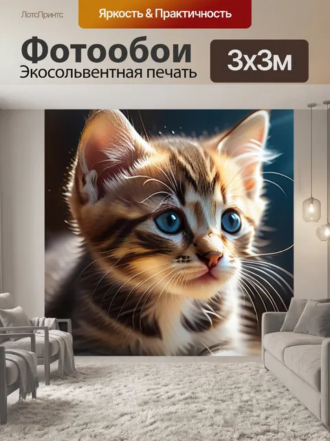 Фотообои с котенком