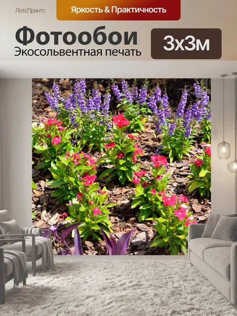 Фотообои Красочные Сад Цветы