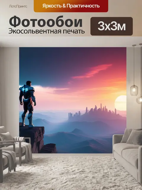 Фотообои пейзаж с титанами минимал