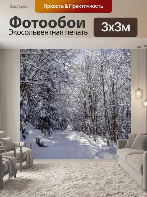 Фотообои Лес зимой