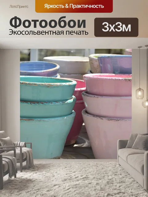 Фотообои Цветочные горшки