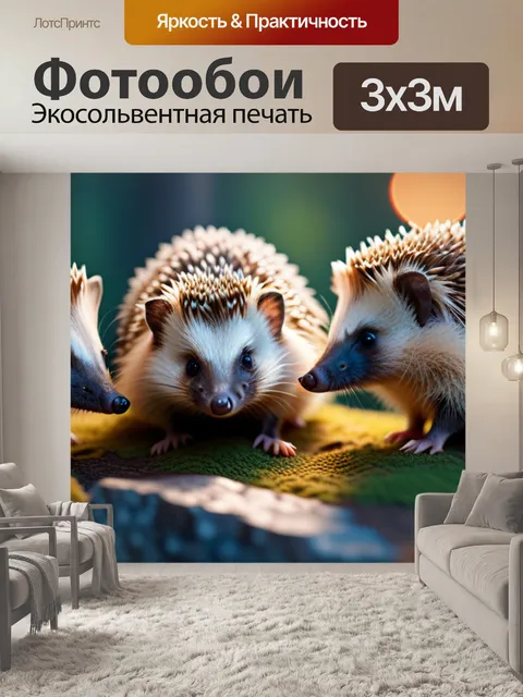 Фотообои с ежиками
