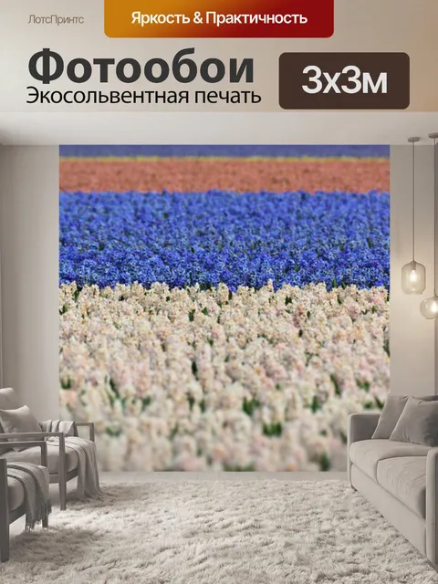Фотообои гиацинт поле