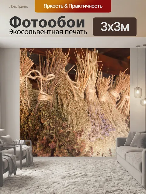 Фотообои Сухие травы висели