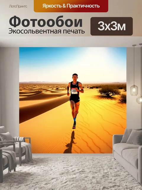 Фотообои бегун на длинной дистанции